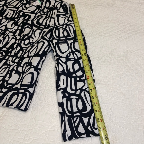 Evan Picone black label white and black open front jacket new size 8 - Picture 11 of 11